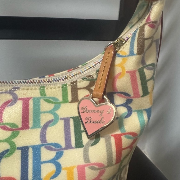 Y2K Vintage Dooney and Burke, Colorful Monogram Shoulder Bag Great Conditions! - Picture 3 of 12